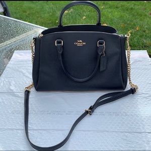 Coach Navy Blue Leather Bag